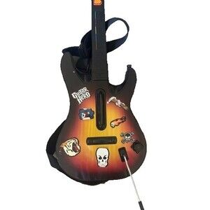 PS2 Guitar Hero Red Octane Sunburst Guitar Wireless PlayStation 2 No Dongle